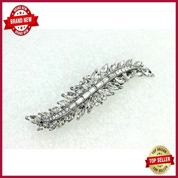 Sparkling Marquise Rhinestone Hair Barrette - 2.9\
